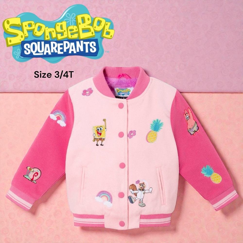 SpongeBob SquarePants x Andy & Evan Rainbow Patchwork Bomber Jacket